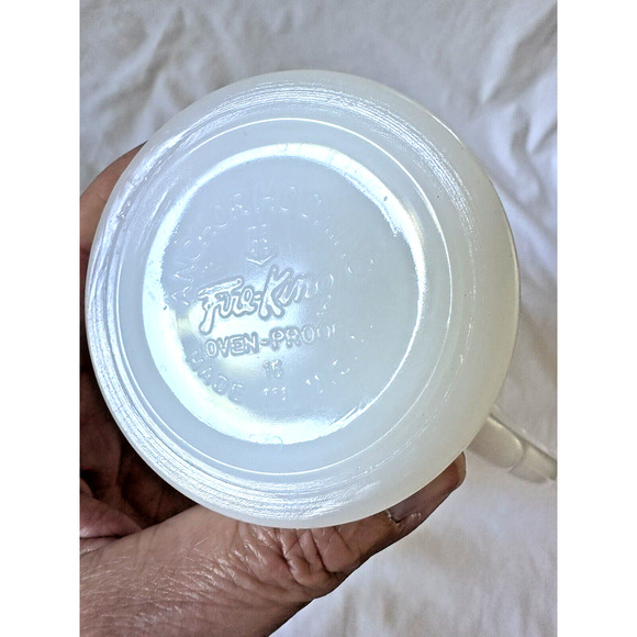 Vintage FireKing Anchor Hocking‎ Creamer Dish White with Gold Trim - Picture 5 of 5